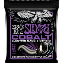 Ladda upp bild till gallerivisning, Ernie Ball - 2738 5-String Cobalt Power Slinky Bass - Musik Utan Gränser
