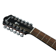Ladda upp bild till gallerivisning, Ibanez - AEG5012-BKH Black High Gloss 12-strängad - Musik Utan Gränser