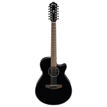 Ladda upp bild till gallerivisning, Ibanez - AEG5012-BKH Black High Gloss 12-strängad - Musik Utan Gränser