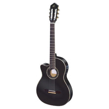Ladda upp bild till gallerivisning, Ortega - RCE145LBK 4/4 med mik Thin Left Gloss Black - Musik Utan Gränser