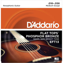 Load image into Gallery viewer, EFT13 Flat tops Phosphor Bronze 016 - 056 Resophonic guitar