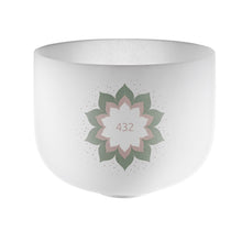 Load image into Gallery viewer, CSB432LF Lotus Flower Crystal Singing Bowl 9" Note A4 Brow
