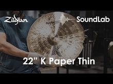 Ladda och spela upp video i Gallerivisaren, 22" K Paper Thin Crash