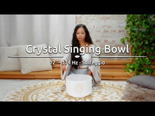 Ladda och spela upp video i Gallerivisaren, SOLCSB12-174 Solfeggio Crystal Singing Bowl 12" 174 Hz F3