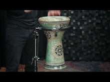 Ladda och spela upp video i Gallerivisaren, AEED4 8 3/4" Artisan Doumbek White Burl Mosaic Palacel