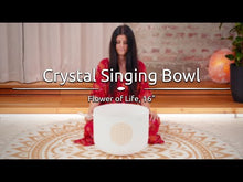 Load and play video in Gallery viewer, PCSB16FOL Planetary Tuned Crystal Bowl 16" Flower of Life