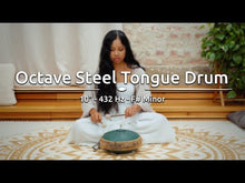 Load and play video in Gallery viewer, MOSTD4DG Medium Octav Steel Tongue Drum F# Minor Dark Green