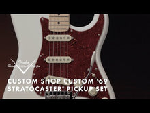 Load and play video in Gallery viewer, Pre-Wired Strat Pickguard Custom Shop '69 SSS Black