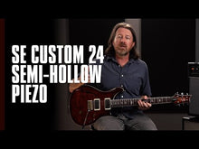 Load and play video in Gallery viewer, SE Custom 24 Semi-Hollow Body Piezo Charcoal Burst
