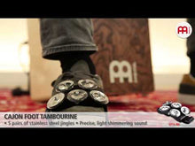 Ladda och spela upp video i Gallerivisaren, Cajon Foot Tambourine CFT5-BK
