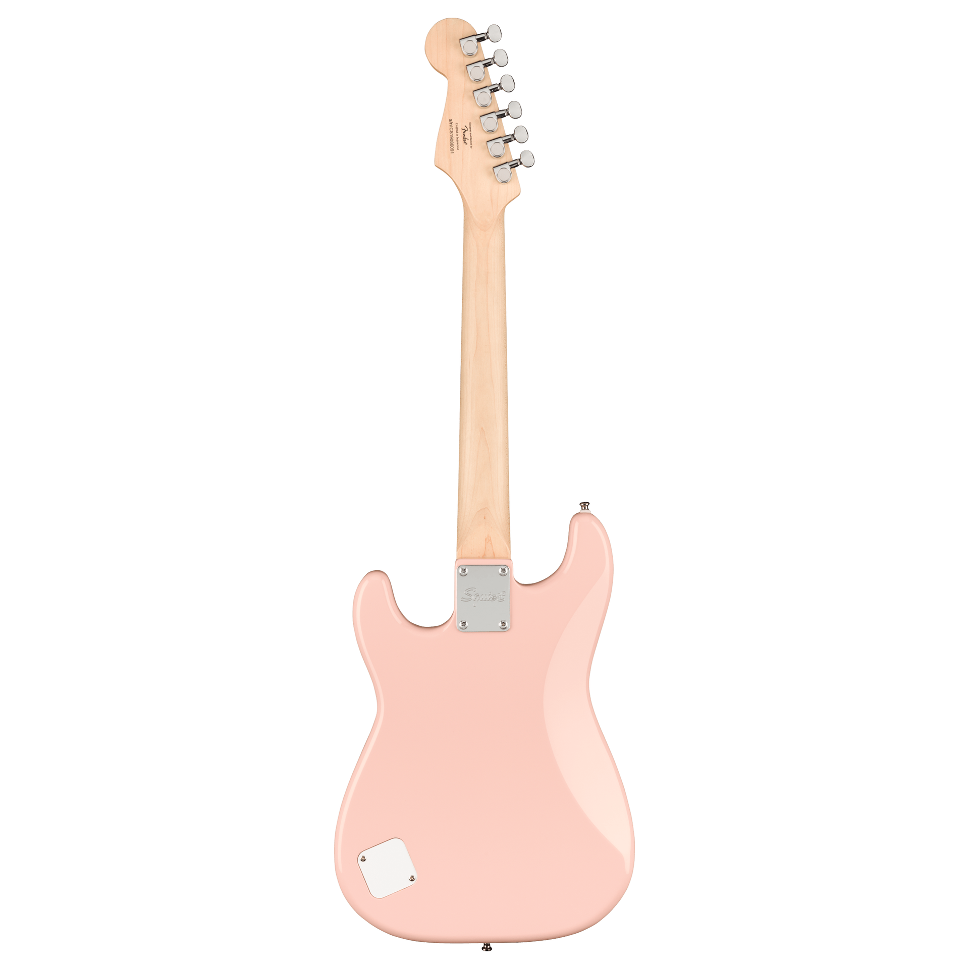 Squier by Fender - Mini Stratocaster Laurel Fingerboard Shell Pink 3/4 - Musik Utan Gränser 