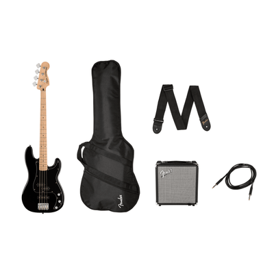 Squier by Fender - Affinity Series P-Baspaket Svart - Musik Utan Gränser 