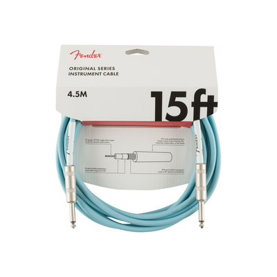 Fender - Original Series Instrument Cable 15' Daphne Blue - Musik Utan Gränser 