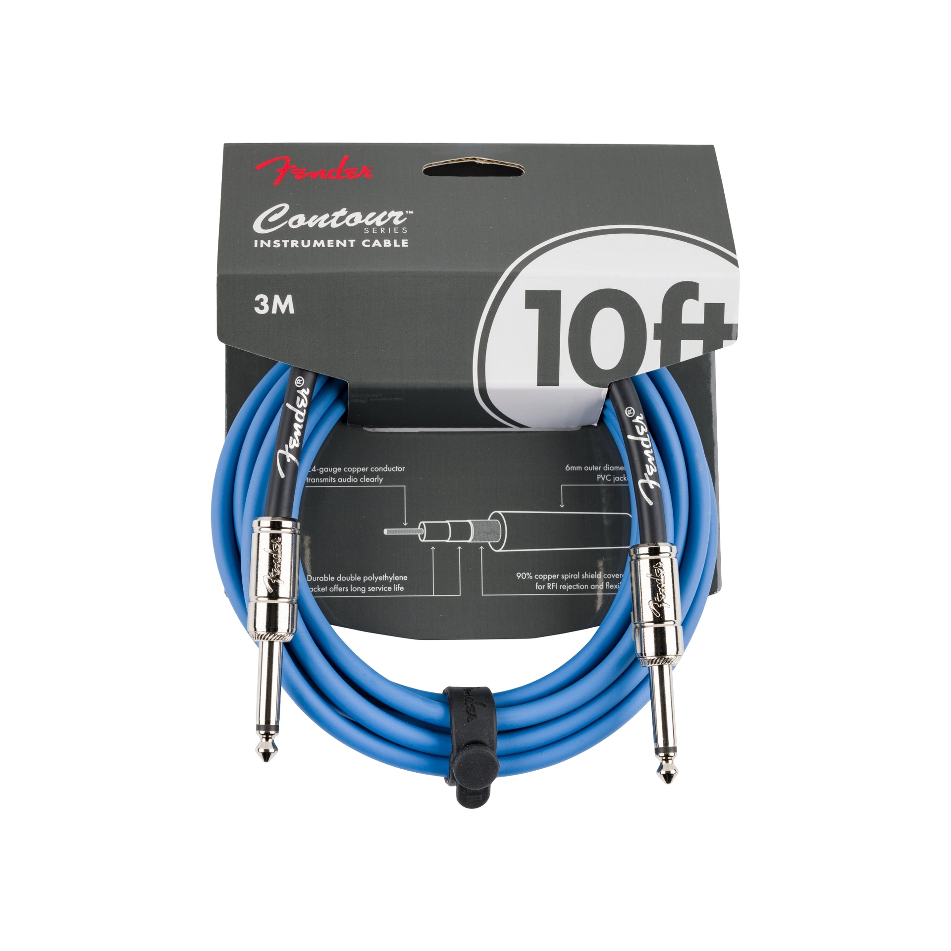 Contour Instrument Cable Lake Placid Blue 10'