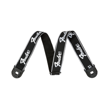 Ladda upp bild till gallerivisning, Quick Grip Locking End Strap, Black with White Running Logo 2&quot;
