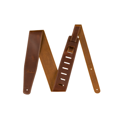 Fender - Broken-In Leather Strap Tan 2.5" - Musik Utan Gränser 