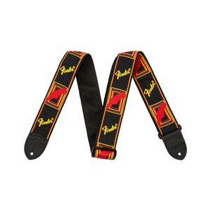 Monogrammed Strap Black/Yellow/Brown, 2"