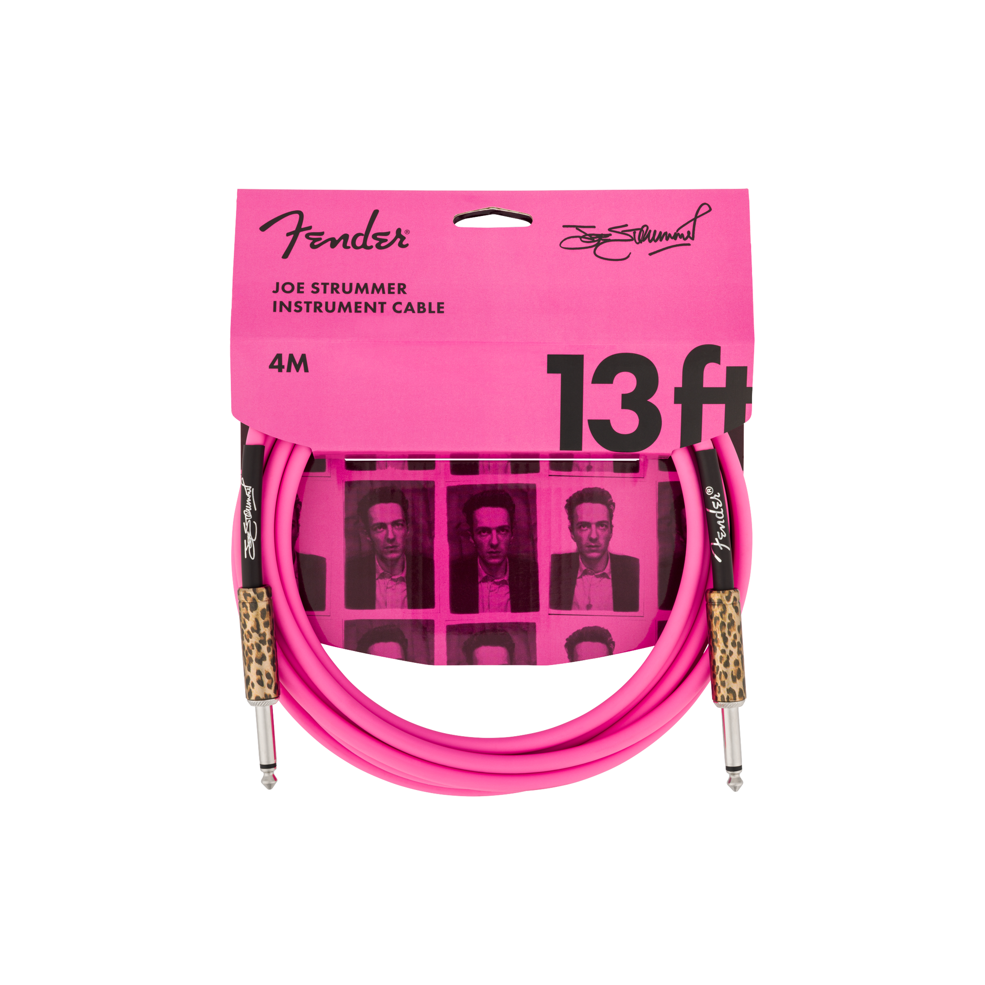 Fender - Joe Strummer 13' Instrument Cable Pink Leopard - Musik Utan Gränser 