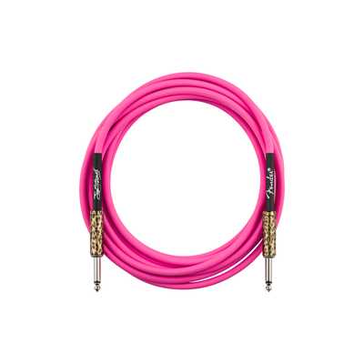 Fender - Joe Strummer 13' Instrument Cable Pink Leopard - Musik Utan Gränser 