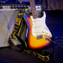 Ladda upp bild till gallerivisning, Monogrammed Strap Black/Yellow/Brown 2&quot;
