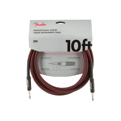 Fender - Professional Series Instrument Cables 10' Red Tweed - Musik Utan Gränser 