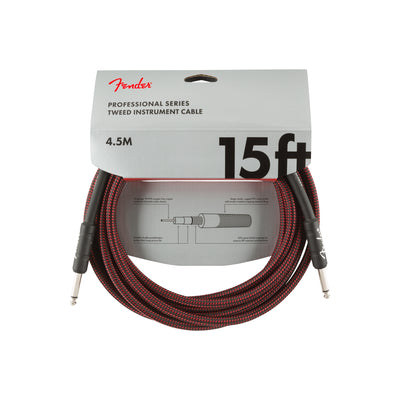 Professional Series Instrument Cable 15' Red Tweed