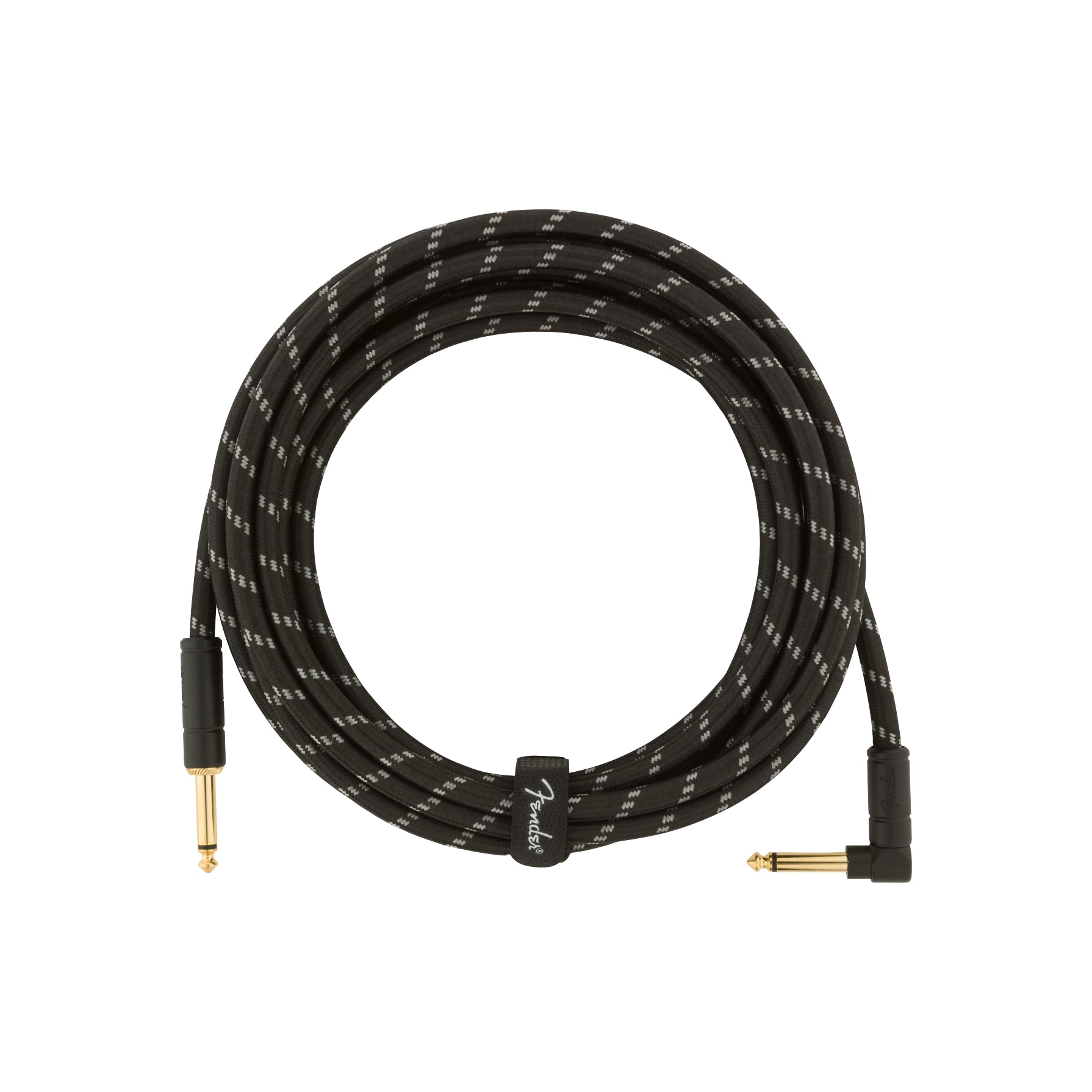Deluxe Series Instrument Cable Straight/Angle 15' Black Tweed