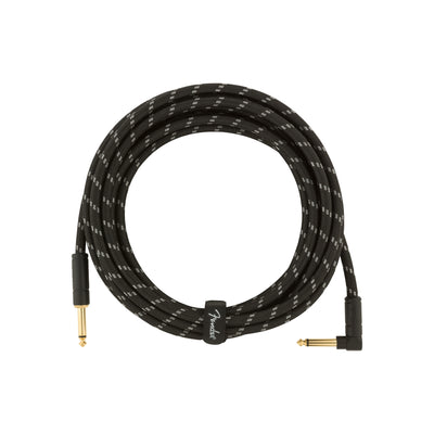 Deluxe Series Instrument Cable Straight/Angle 15' Black Tweed