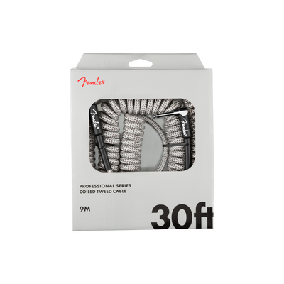 Fender - Professional Series Coil Cable 30' White Tweed - Musik Utan Gränser 