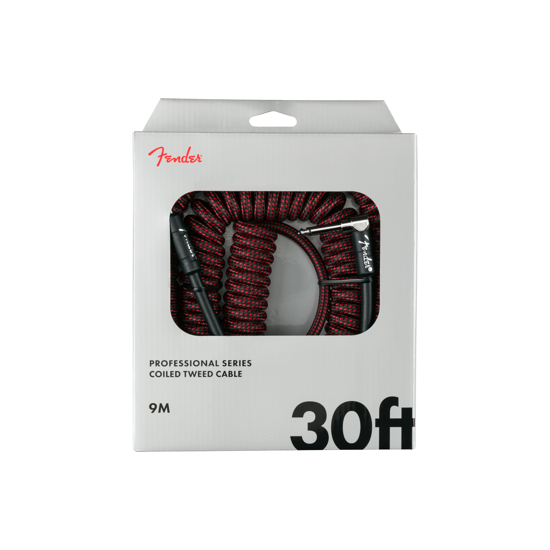 Fender - Professional Series Coil Cable 30' RED Tweed - Musik Utan Gränser 