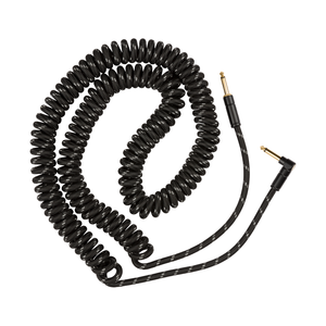 Deluxe Serie Spiralkabel black tweed 30ft rak/vinklad