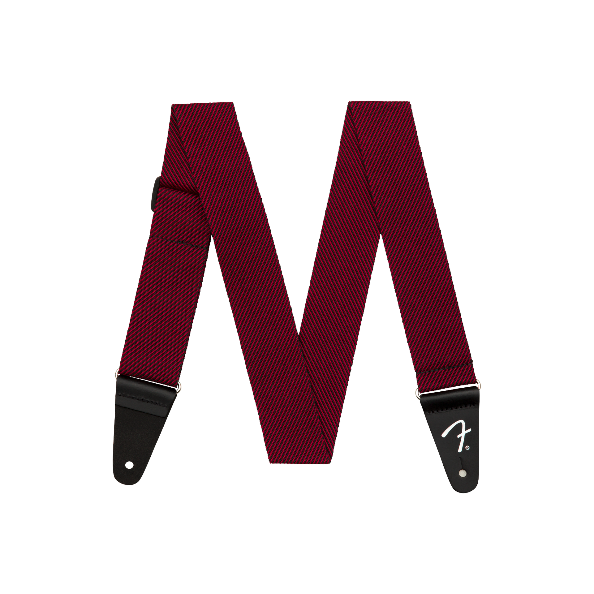 Modern Tweed Strap Black/Red 2"