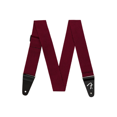 Modern Tweed Strap Black/Red 2"