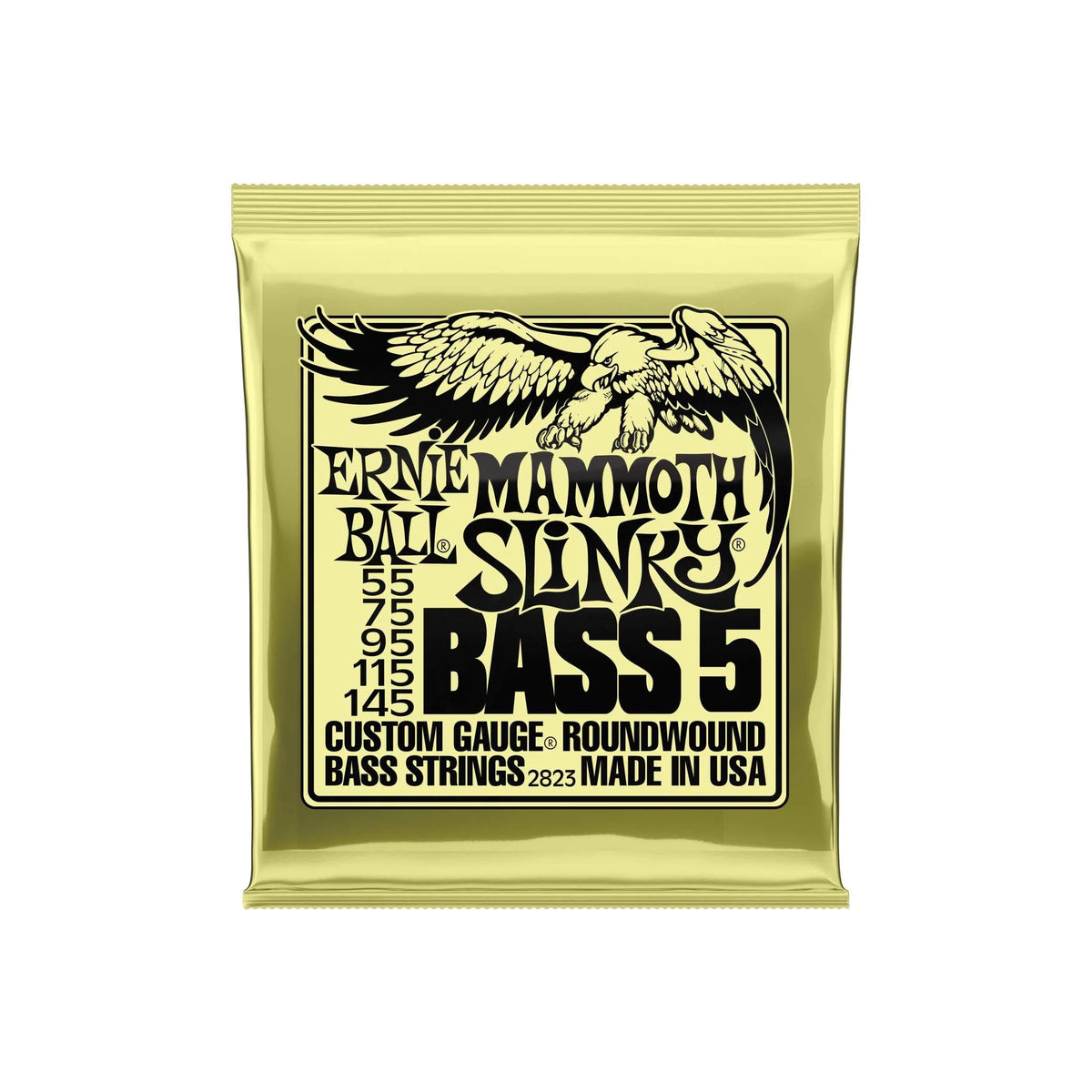 Ernie Ball 2823 5-String Bass Mammoth Slinky Nickel 55-145