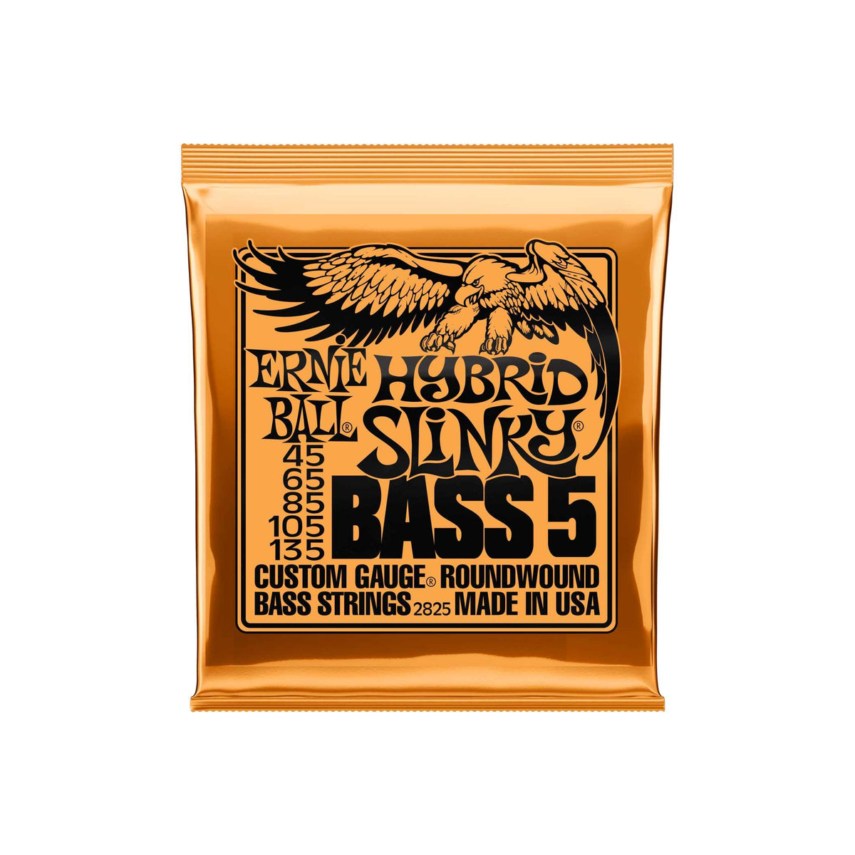 Ernie Ball 2825 5-String Bass Hybrid Slinky Nickel 45-135