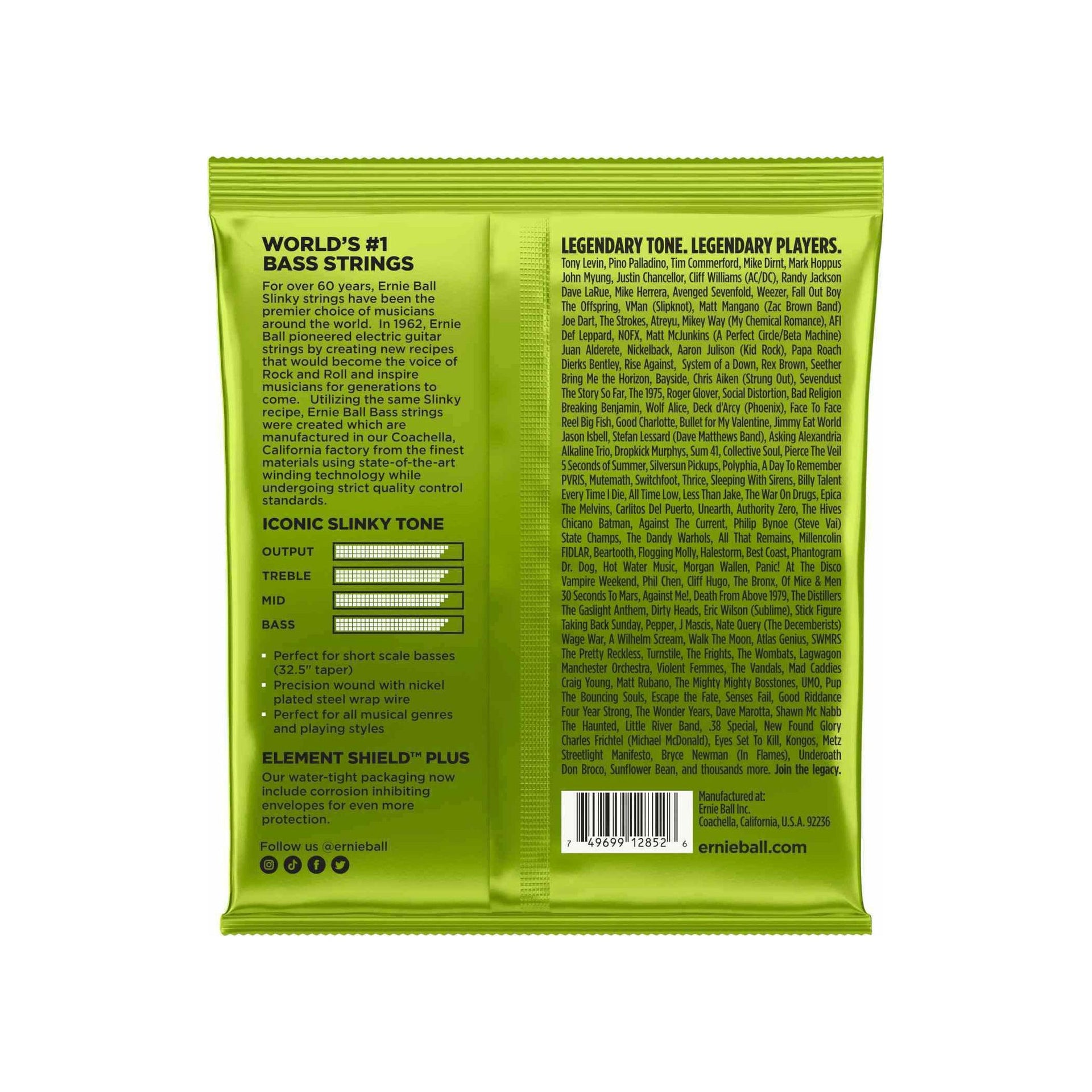 Ernie Ball - 2852 Short Scale Regular - Musik Utan Gränser 