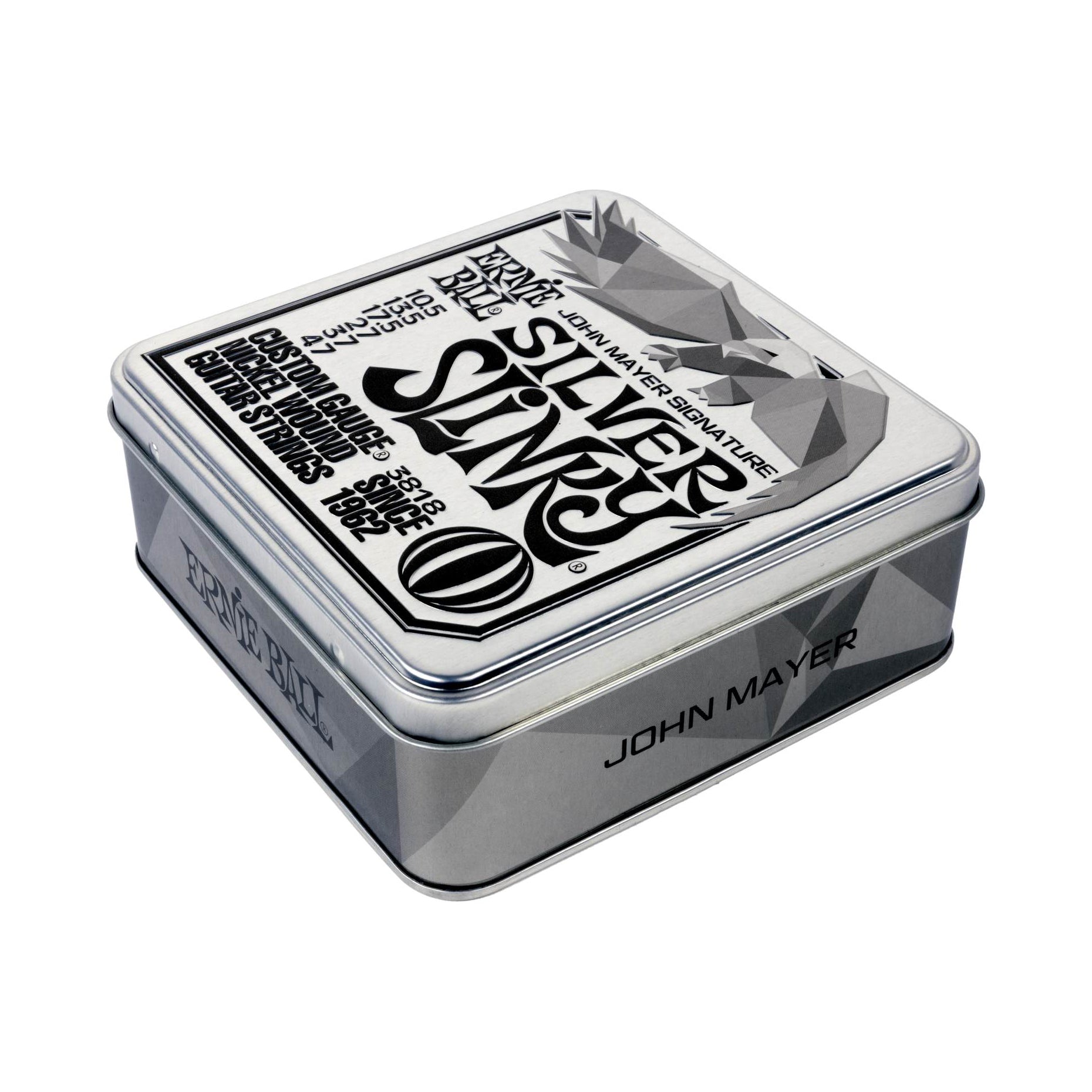 Ernie Ball - 3818 John Mayer Silver Slinky Tin Pack 3-pack - Musik Utan Gränser 