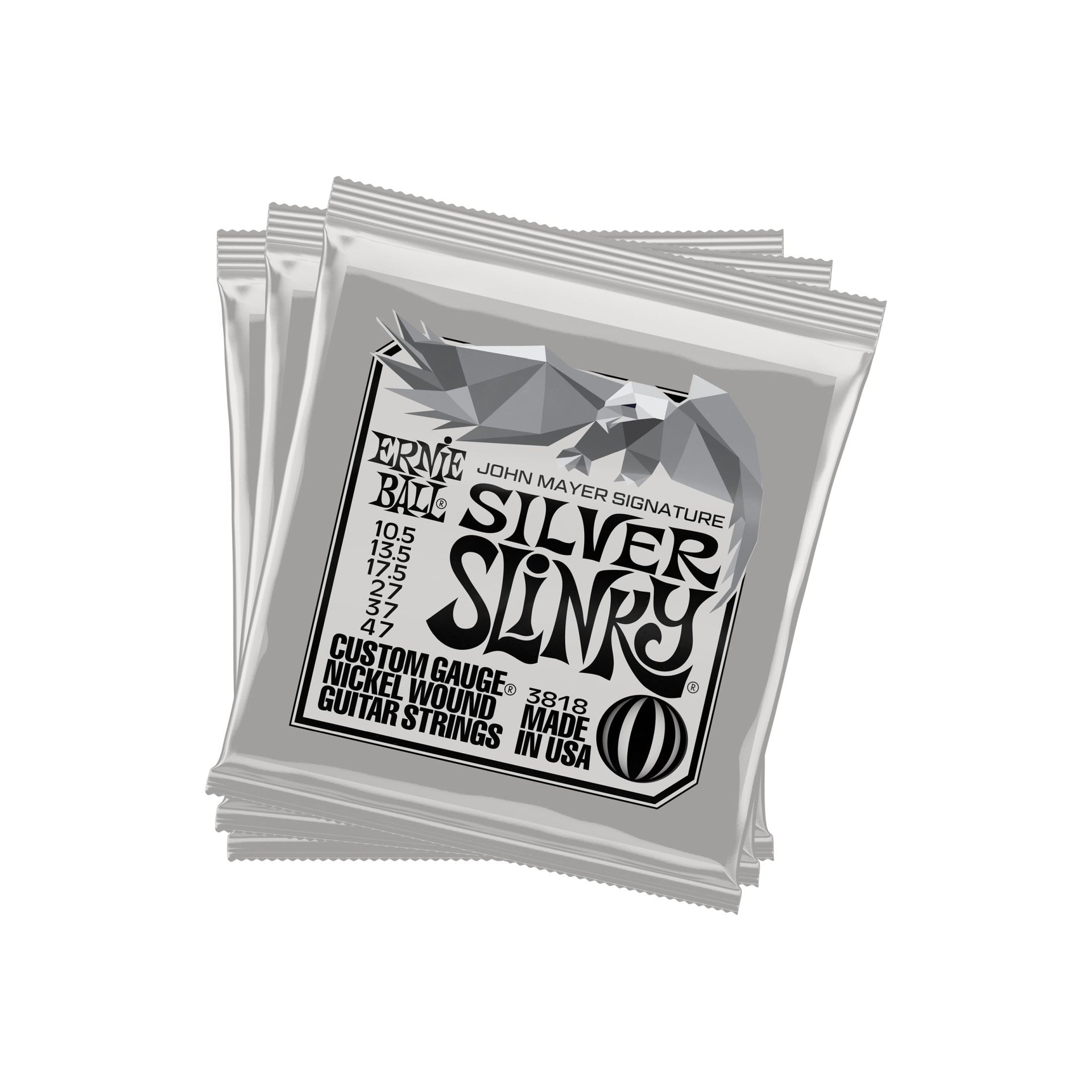Ernie Ball - 3818 John Mayer Silver Slinky Tin Pack 3-pack - Musik Utan Gränser 