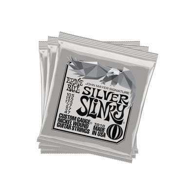 Ernie Ball - 3818 John Mayer Silver Slinky Tin Pack 3-pack - Musik Utan Gränser 