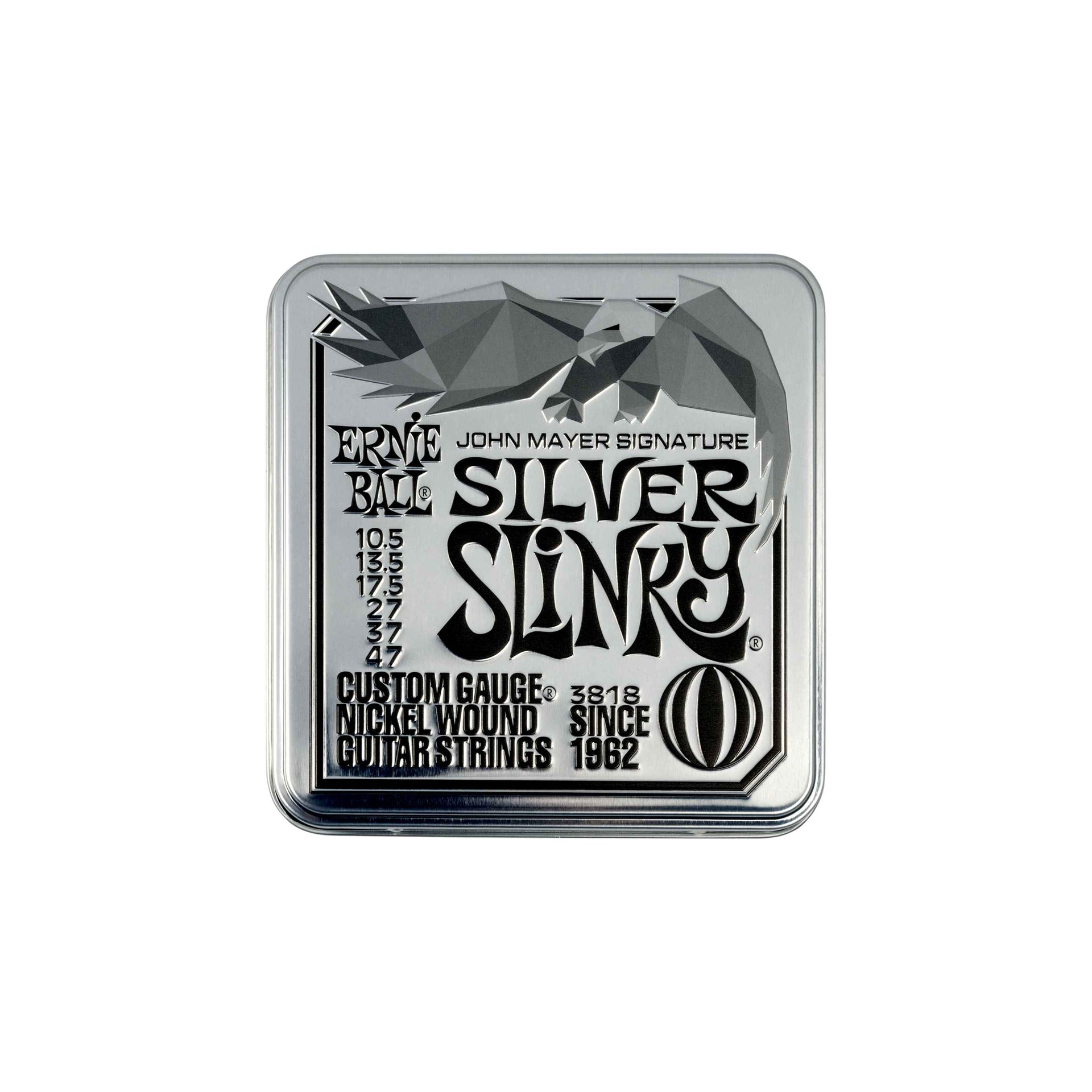 Ernie Ball - 3818 John Mayer Silver Slinky Tin Pack 3-pack - Musik Utan Gränser 