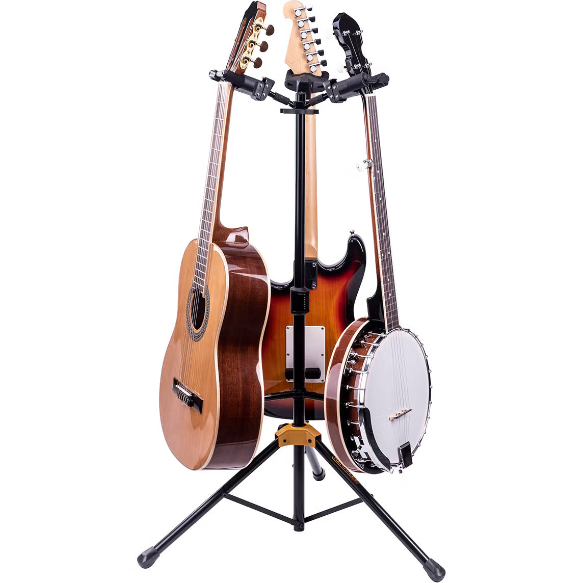 Hercules GS432B Plus Golvstativ för tre gitarrer