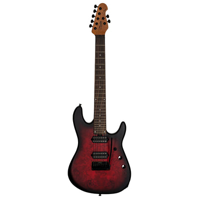 Sterling By Music Man - Richardson7 Dark Scarlet Burst Satin - Musik Utan Gränser 