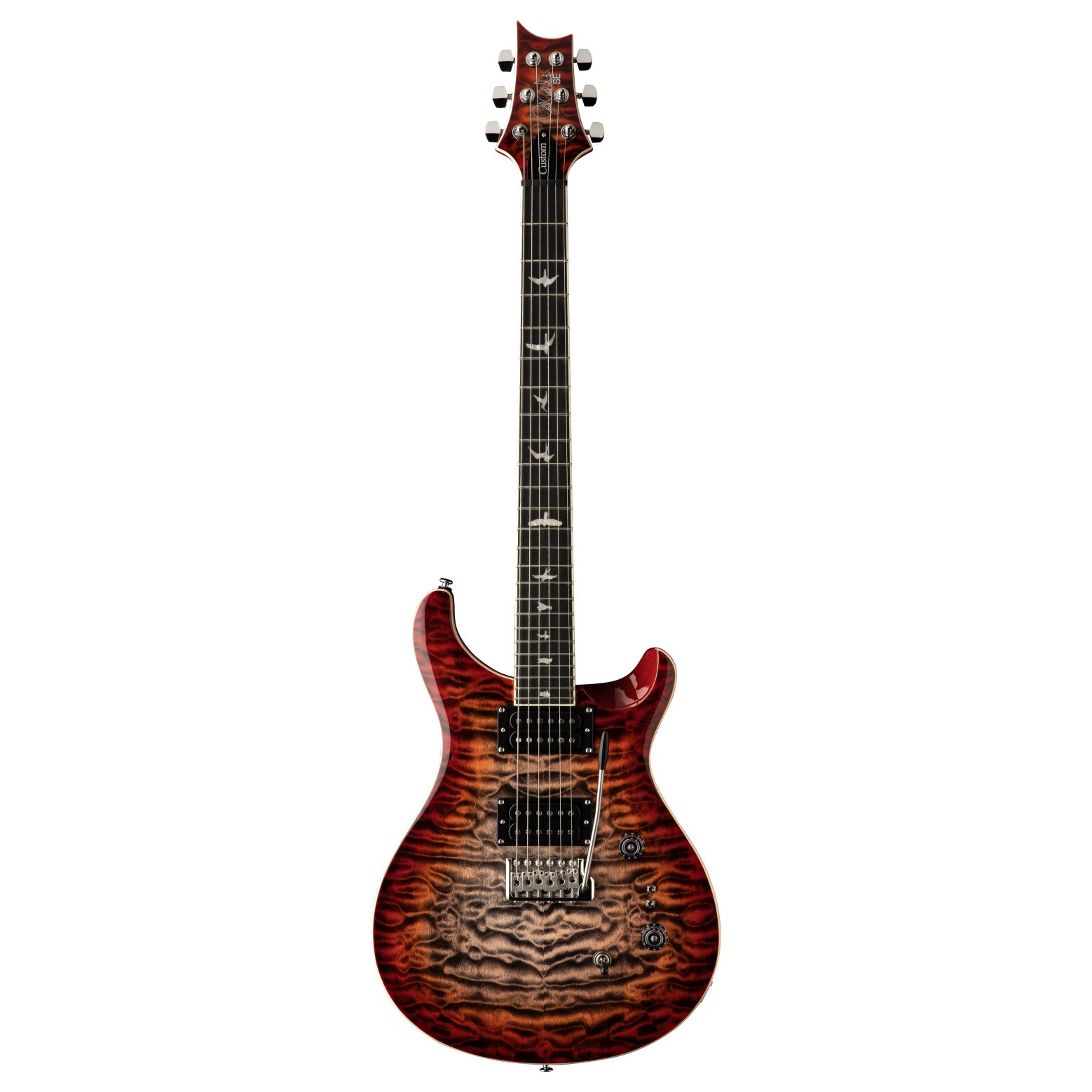 PRS - SE Custom 24-08 Quilt Charcoal Cherryburst - Musik Utan Gränser 