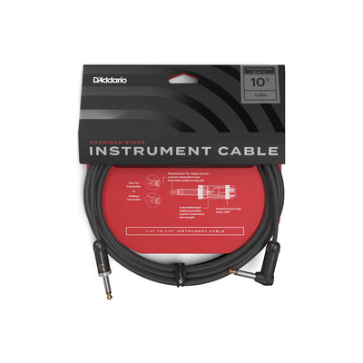 D'Addario - PW-AMSGRR-10 Instrumentkabel 2 vinkl. 3 m - Musik Utan Gränser 