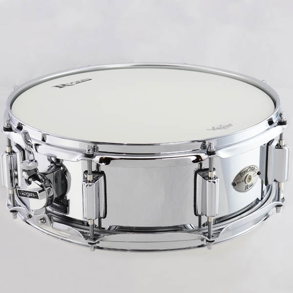 Rogers - Powertone 14×5 Chromed Steel Shell Snare, Beavertail lug - Musik Utan Gränser 