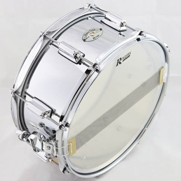 Rogers - Powertone 14×6.5 Chromed Steel Shell Snare, Beavertail lug - Musik Utan Gränser 