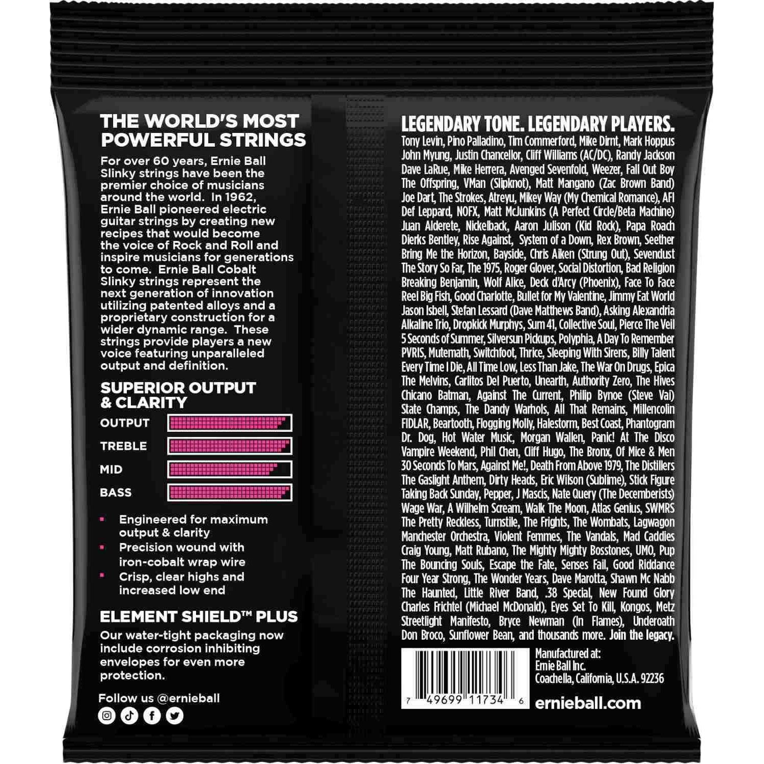 Ernie Ball - 2737 5-String Cobalt Super Slinky Bass - Musik Utan Gränser 