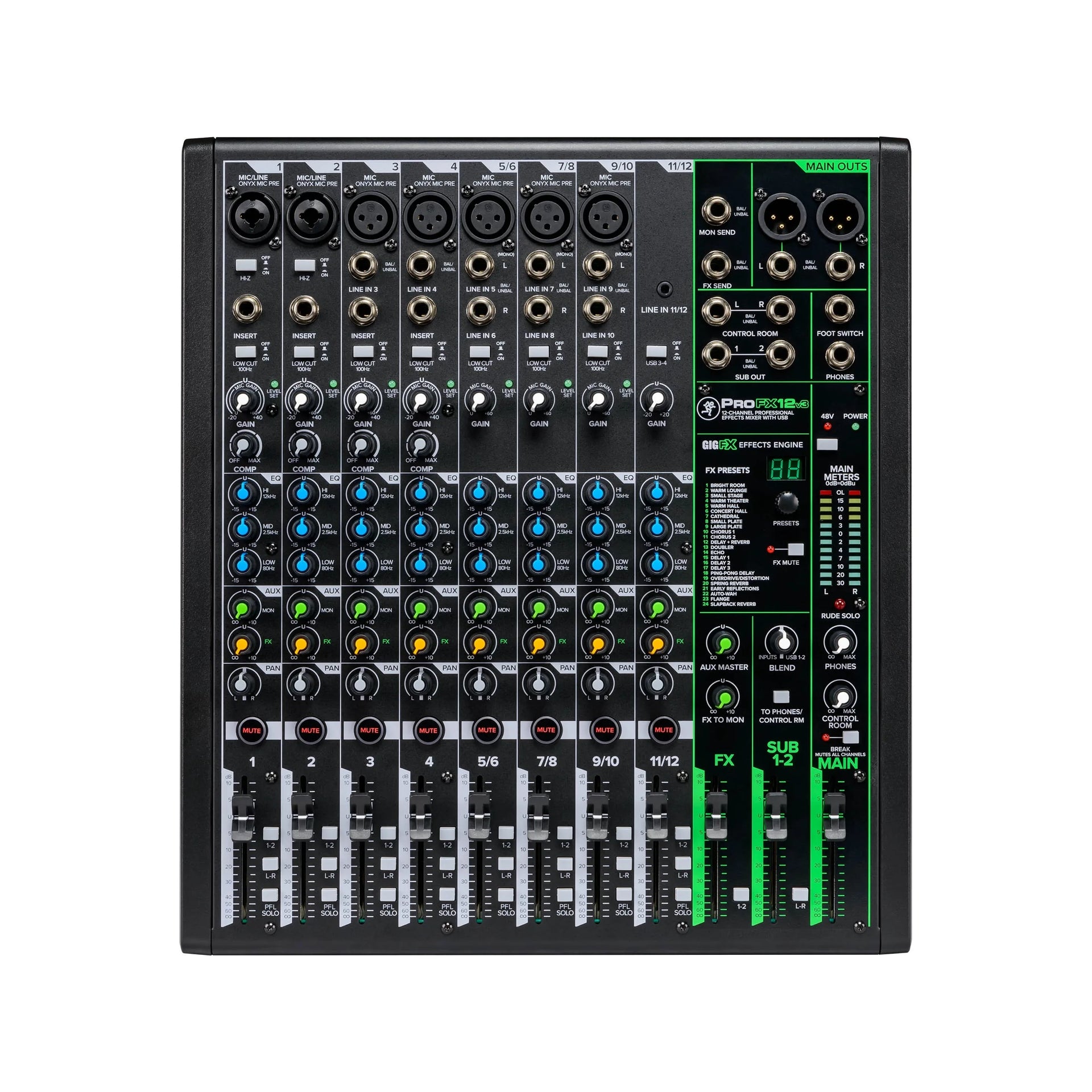 ProFX12v3 12-kanals analogmixer