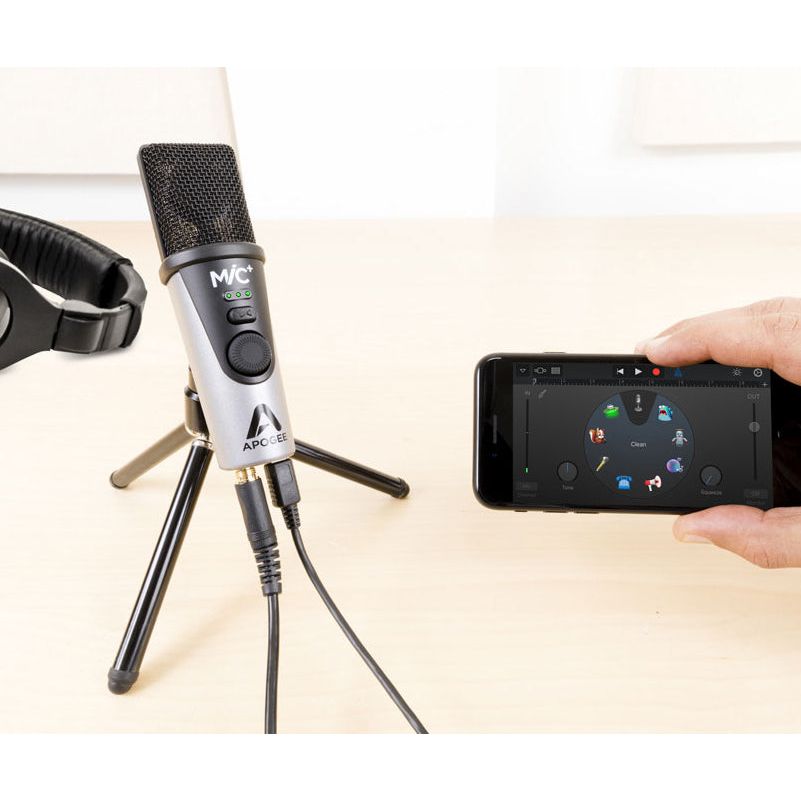 Apogee - Mic Plus USB-mikrofon med hörlursutgång - Musik Utan Gränser 