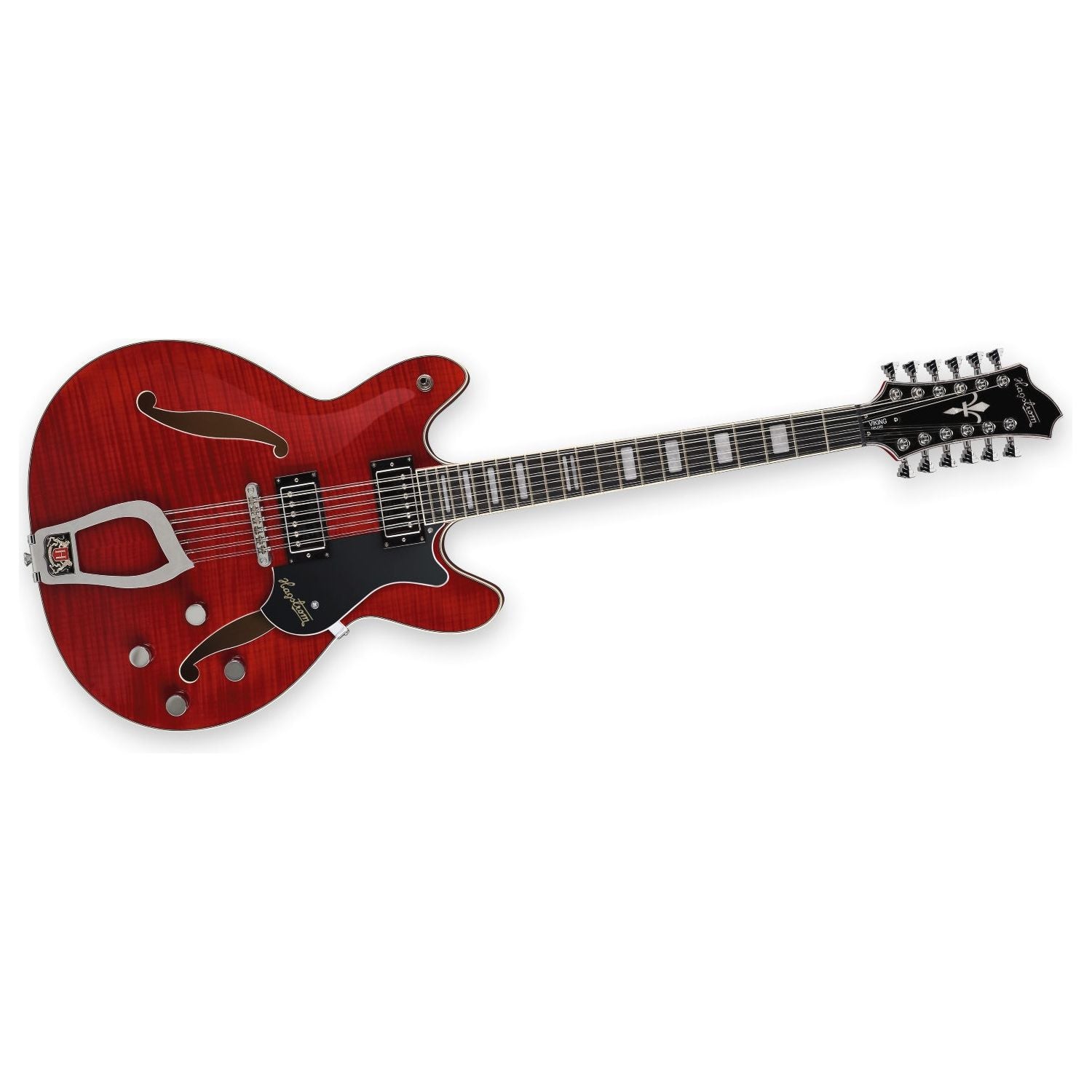 Hagström - Viking Deluxe-12 Wild Cherry - 12-strängad elgitarr - Musik Utan Gränser 